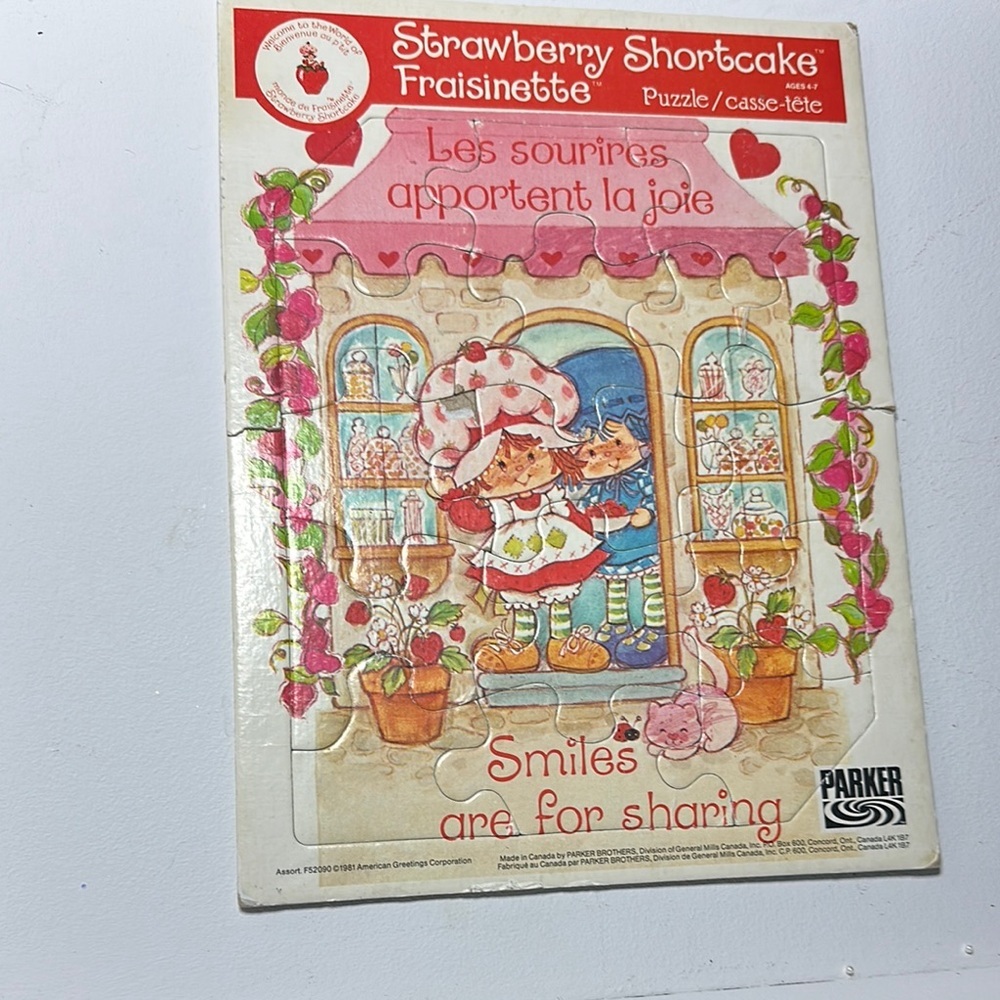 Vintage 1981 Original Strawberry Shortcake Puzzle